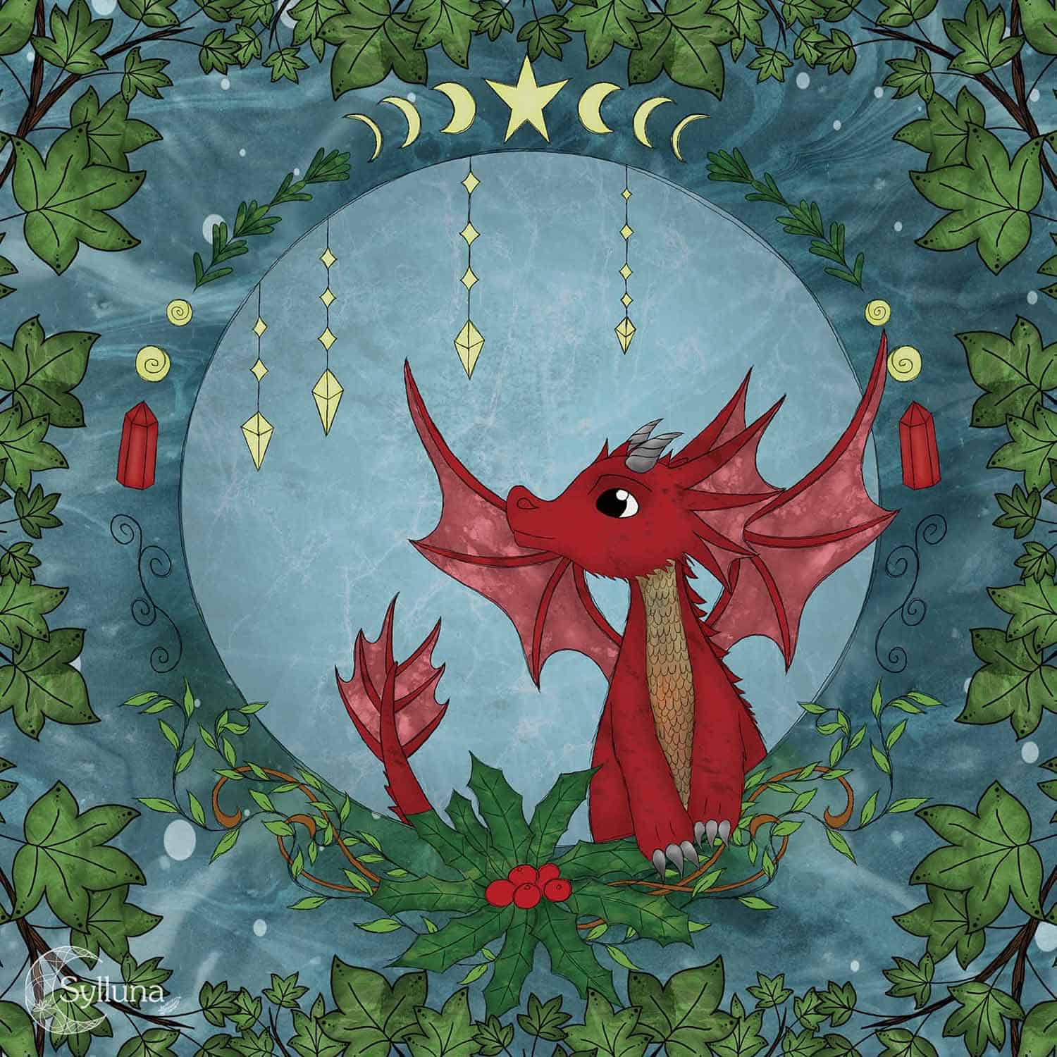 Draak-Dragon-Mythologische Wezens-Thema-Producten-SBDesignsCreations-Sylluna