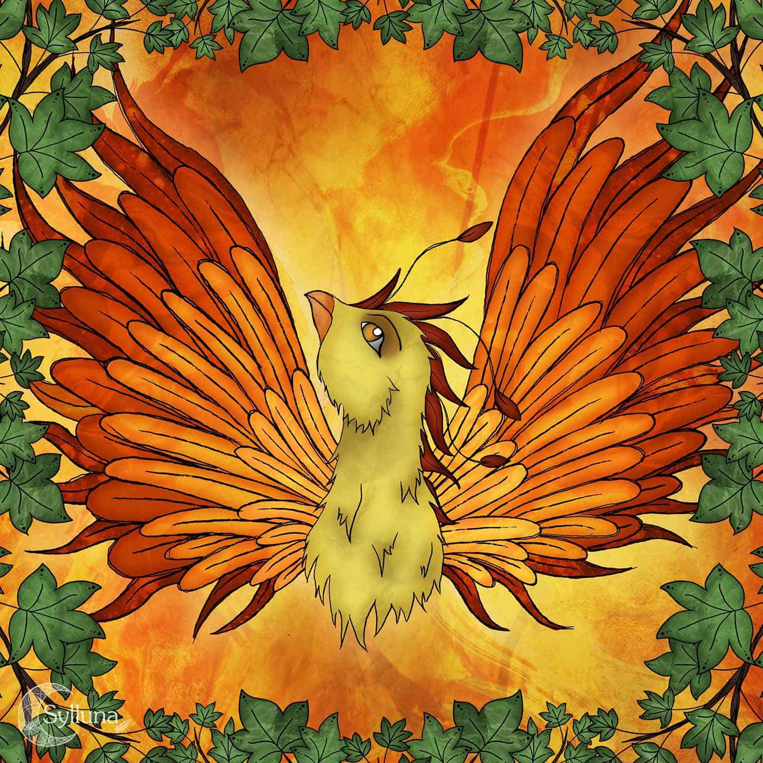 Feniks-Phoenix-Mythologische Wezens-Thema-Producten-SBDesignsCreations-Sylluna