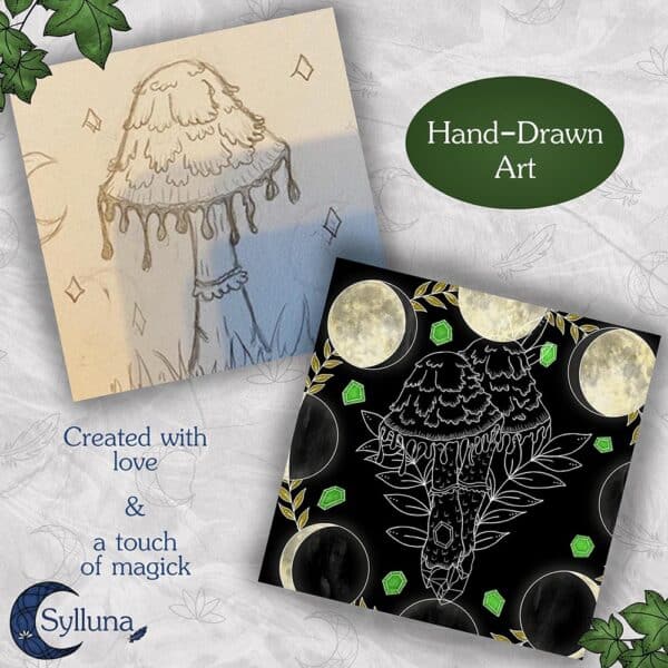 0072-01 The Making Of Paddenstoelen Maanfasen Geschubde Inktzwam Sylluna Illustratie