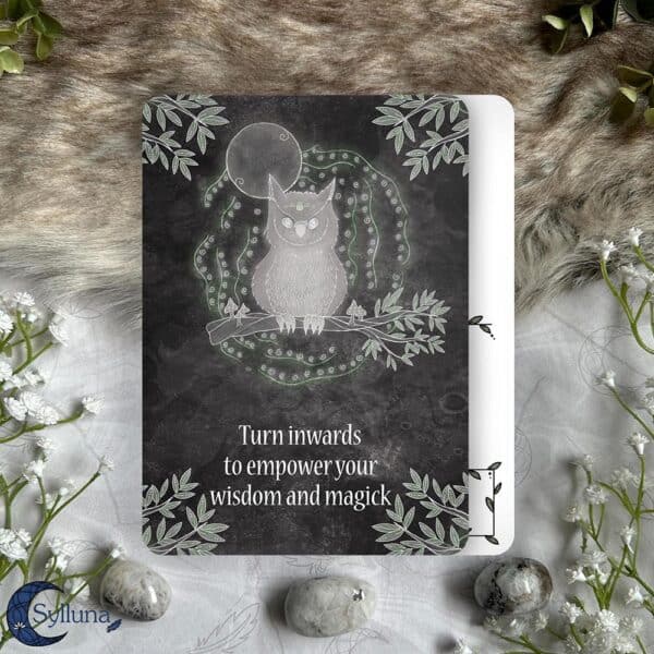 Ansichtkaart-A6 Print- Uil Krachtdier Affirmatie- Sylluna