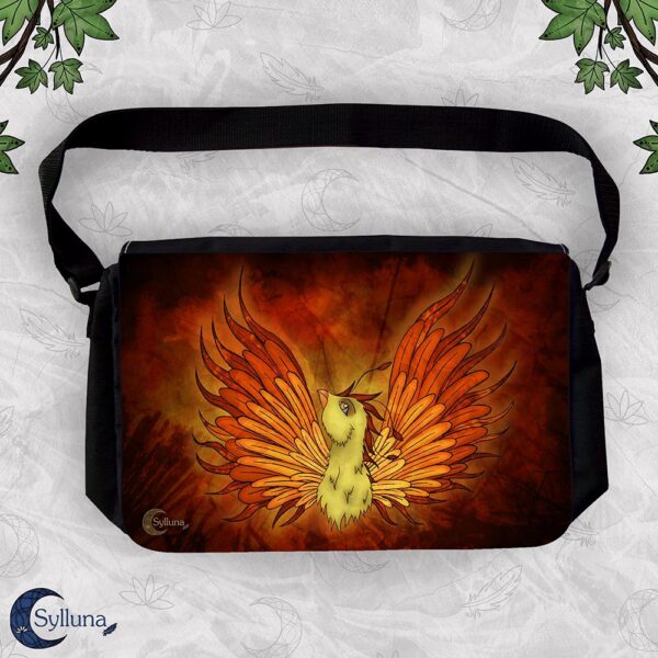 Feniks Donker Schoudertas rechthoek Klein Fantasy Tas