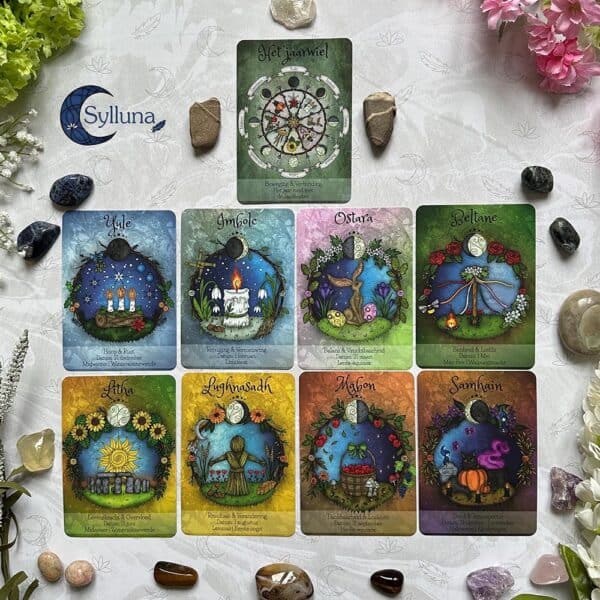 Jaarwiel Affirmatiekaarten-De 8 Jaarfeesten-Altaarkaarten-Hekserij 1