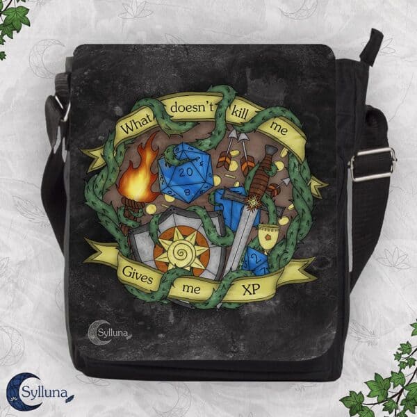 Schoudertas Vierkant D&D What Doesnt Kill Me Gives Me XP
