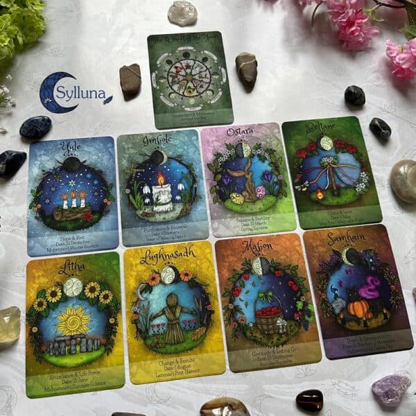 Wheel of the Year -De 8 Jaarfeesten-Altaarkaarten-Hekserij-1