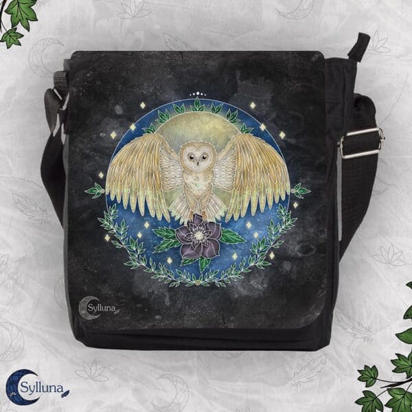 Kerkuil Krachtdier Vierkant Klein Schoudertas Sylluna