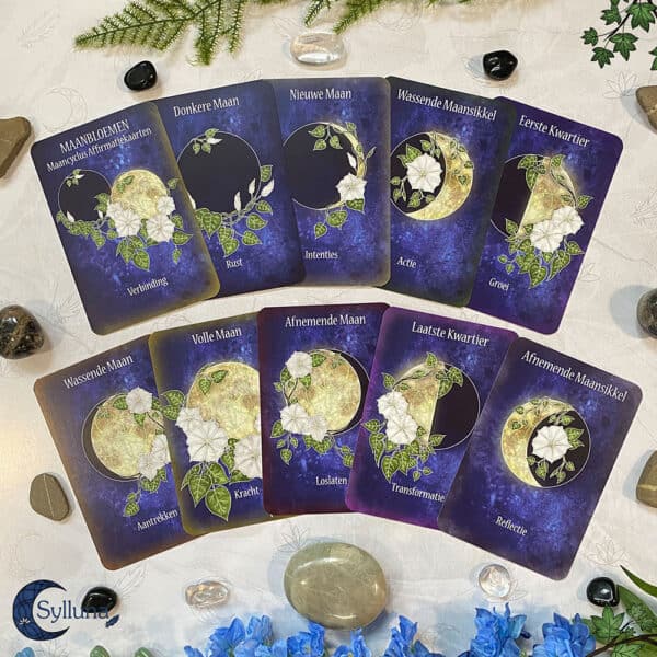 Maanbloemen Maancyclus Affirmatiekaarten Spiritualiteit Maanfasen 1