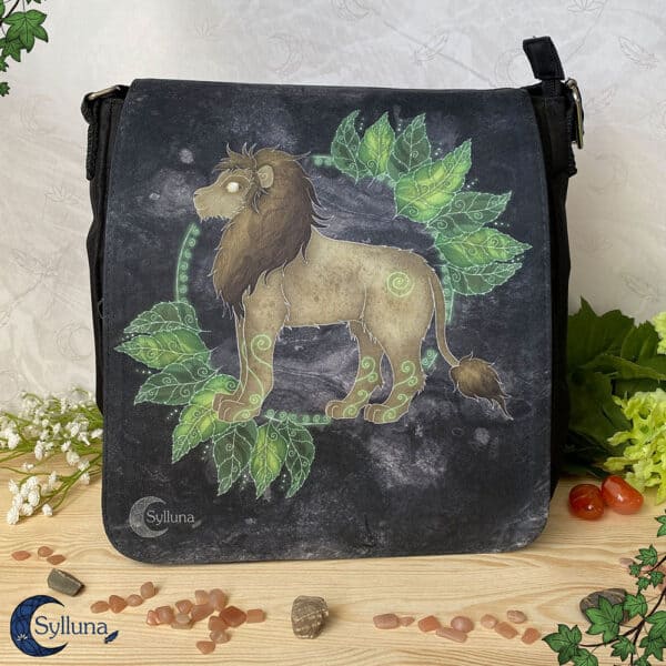 Leeuw Tas Dieren Schoudertas Leeuwen Illustratie Verstelbare Schoudertas-1