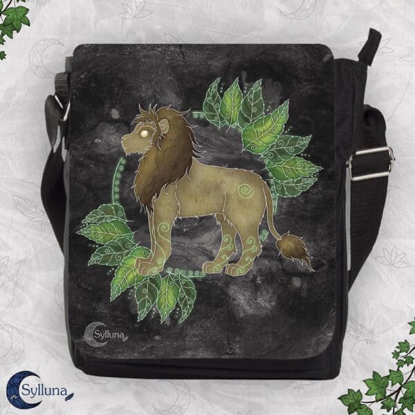 Schoudertas Vierkant Leeuw Krachtdier Koning van de Dieren Dierenmagie Tas