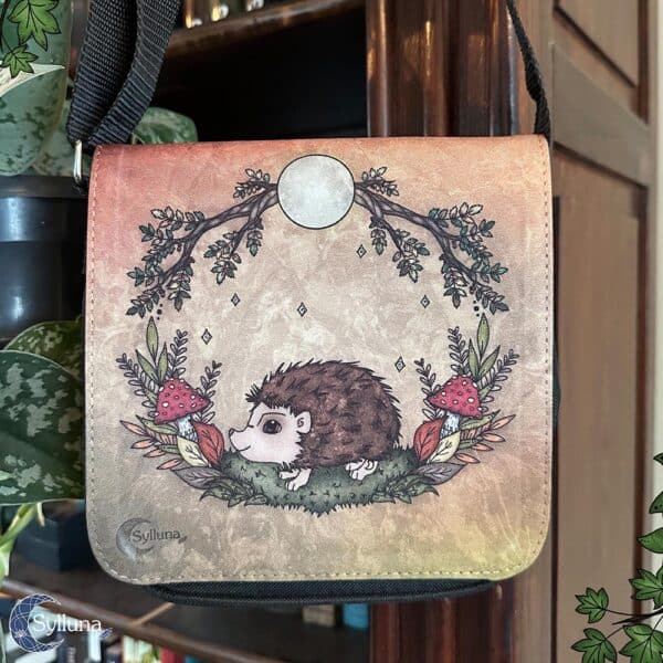 Tasje met Egel Herfst Illustratie-Uitgaanstasje Sylluna 1