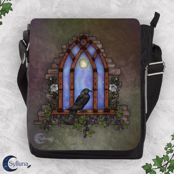 Magie van de Raaf Schoudertas Magische Fantasy Art Sylluna